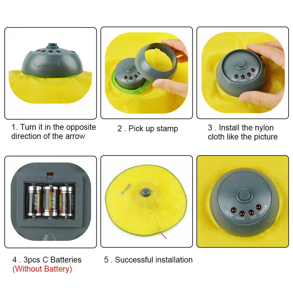 Undercover Mouse Cat Toy - Electric Moving Feather Play Plate