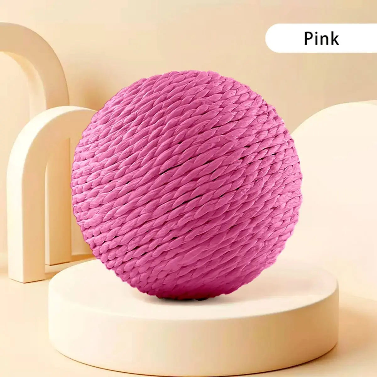 Large Sisal Cat Scratching Ball 10cm - Oversized Claw and Bite Toy
