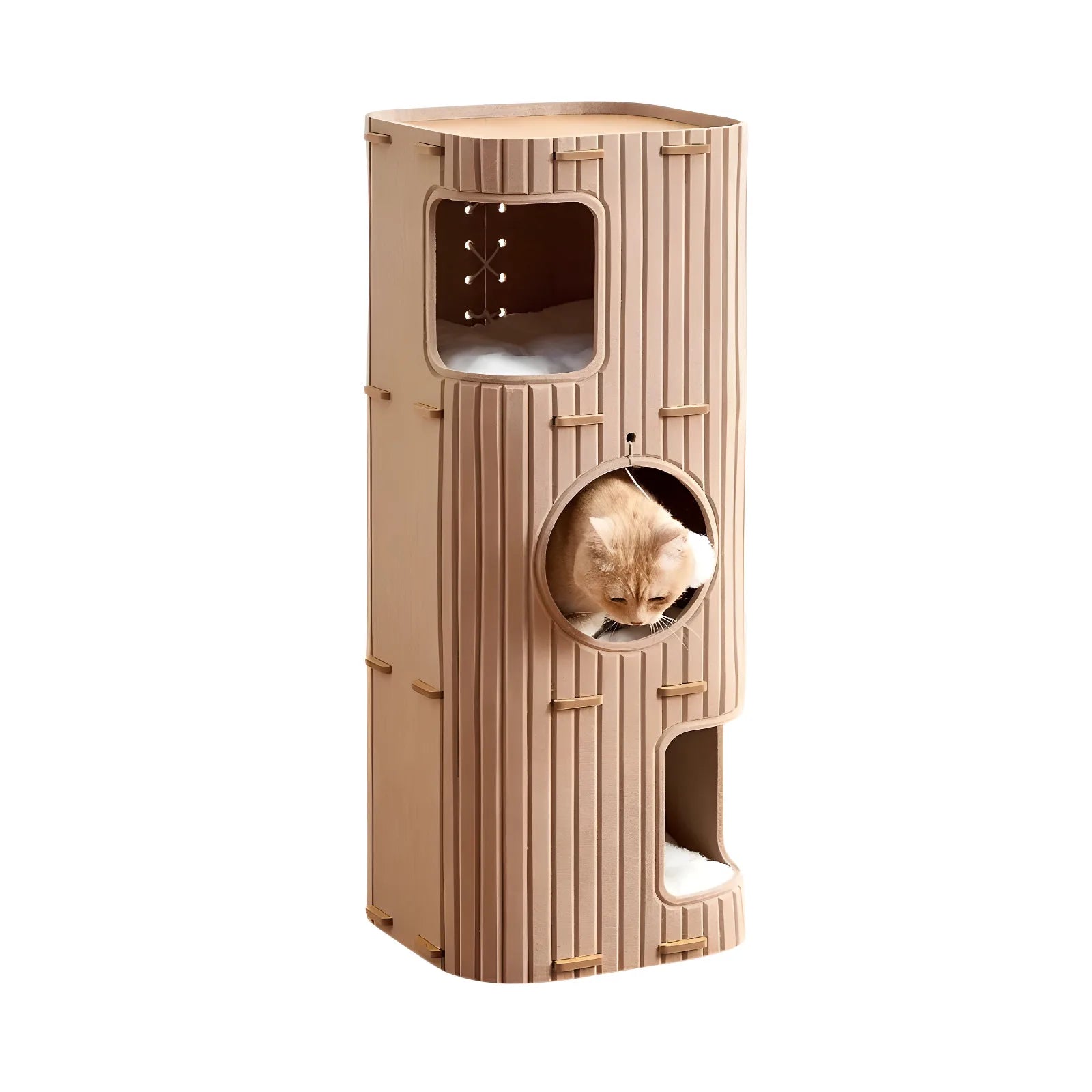 Multi-Layer Cat Climbing Frame - Enclosed Scratch-Resistant Cat Nest