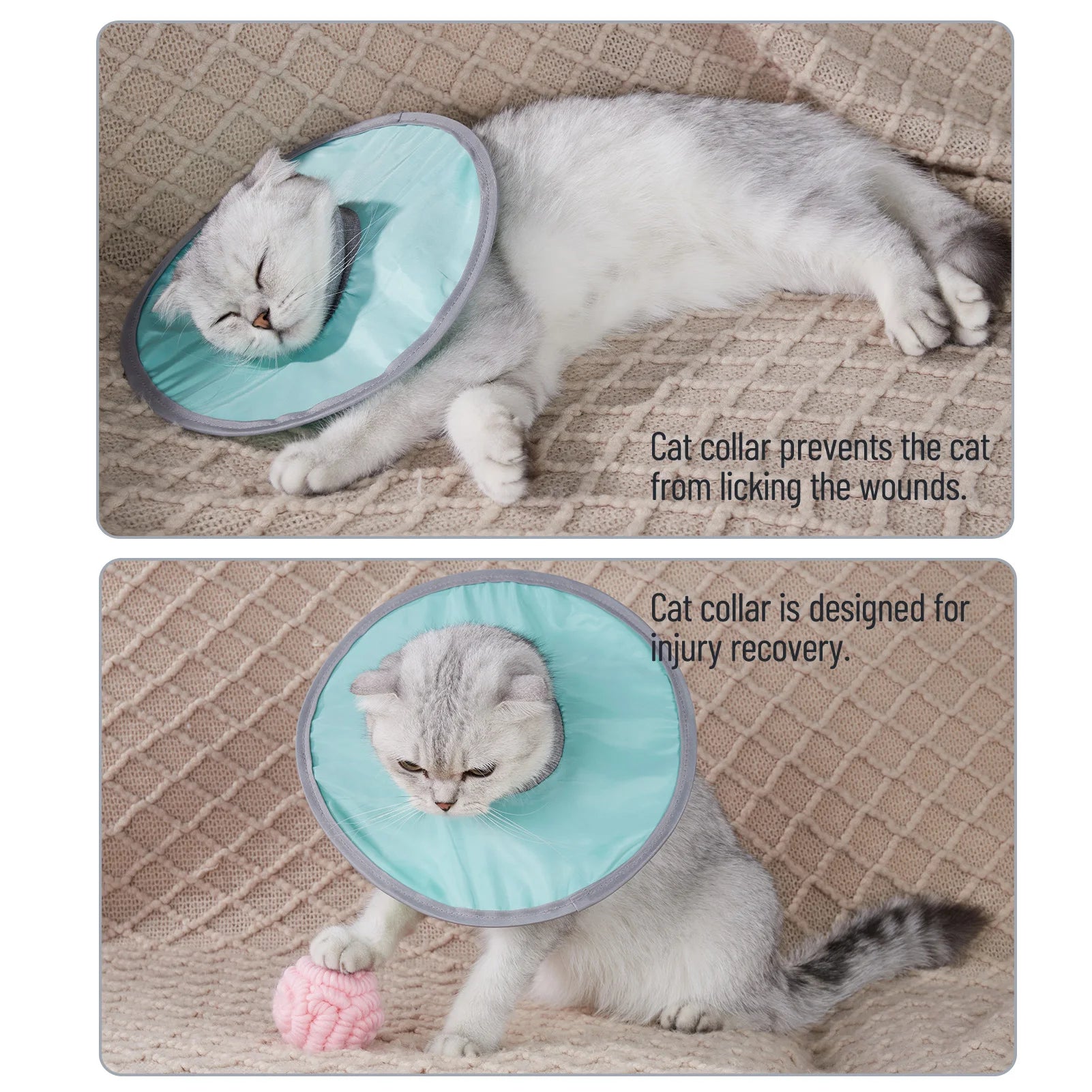 Reusable Pet Recovery Collar - Anti-Lick Cone for Cats and Dogs
