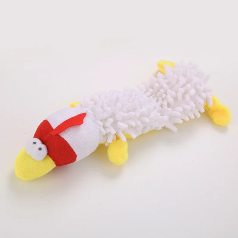 Squeaky Fleece Dog Toy - Soft Indoor Chew for Puppies and Kittens