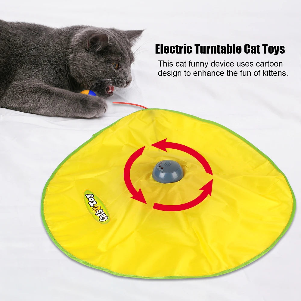 Undercover Mouse Cat Toy - Electric Moving Feather Play Plate