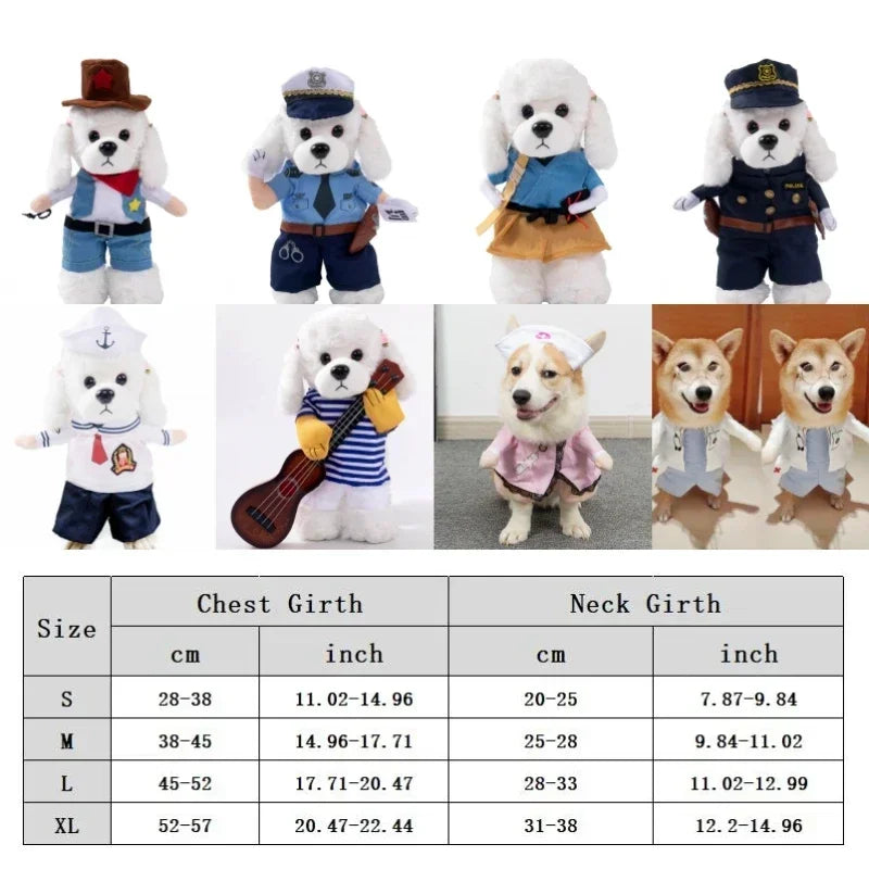 Halloween Pet Costume - Funny Standing Dress-Up Outfit for Dogs and Cats