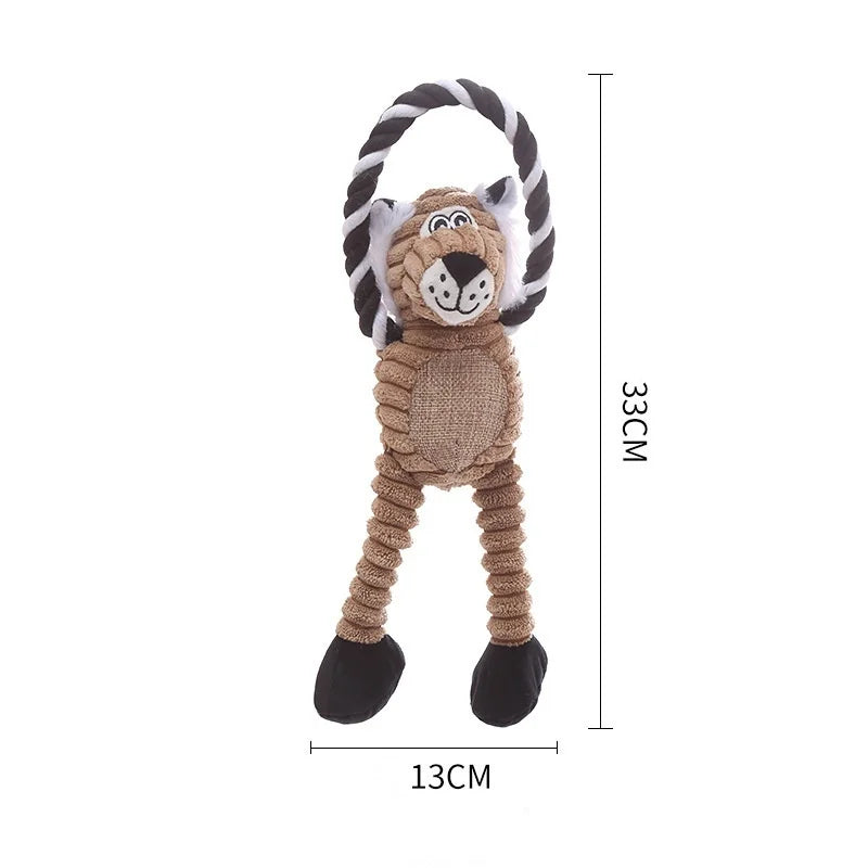 Squeaky Fleece Dog Toy - Soft Indoor Chew for Puppies and Kittens