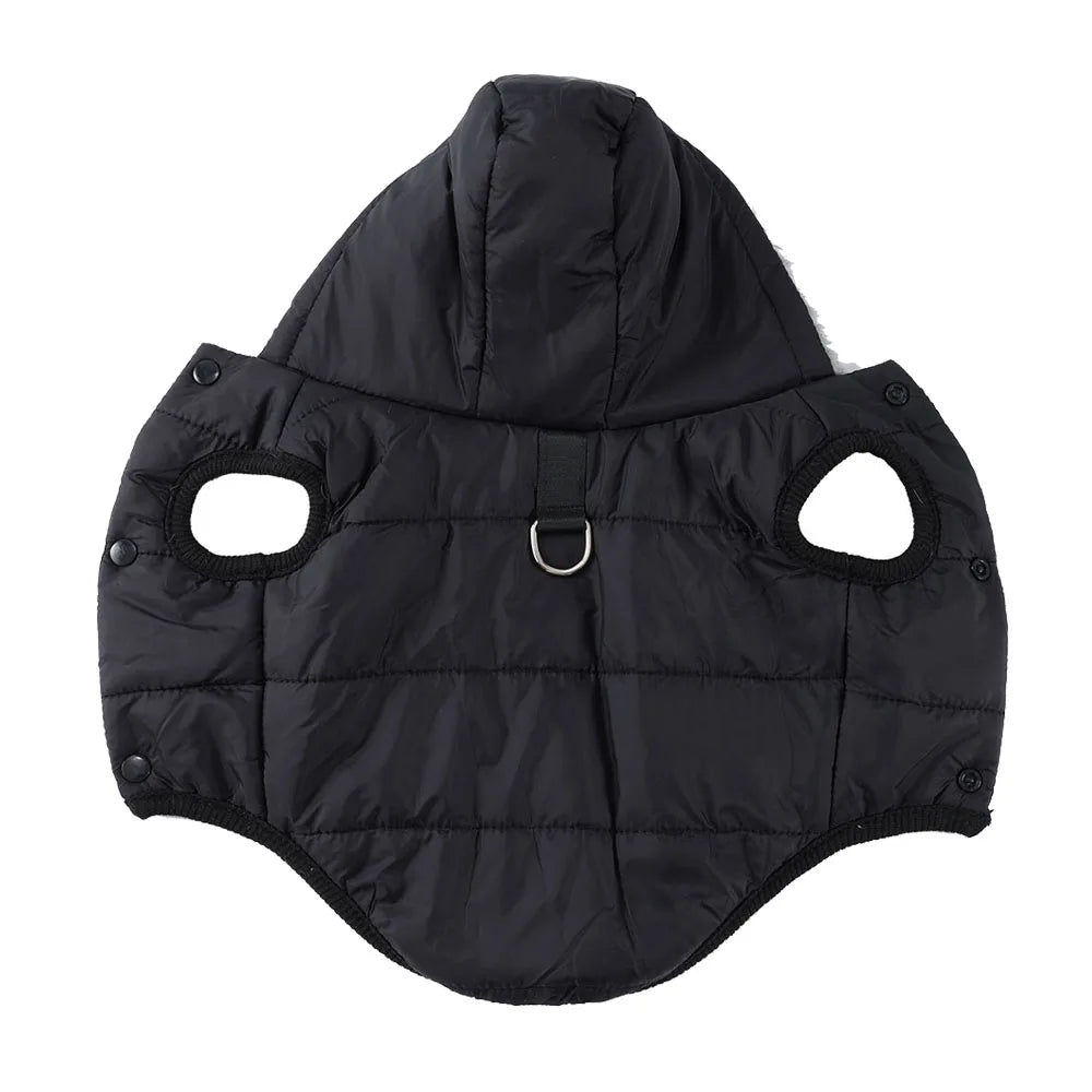 Fleece Pet Hoodie - Windproof Winter Coat for Cats and Small Dogs