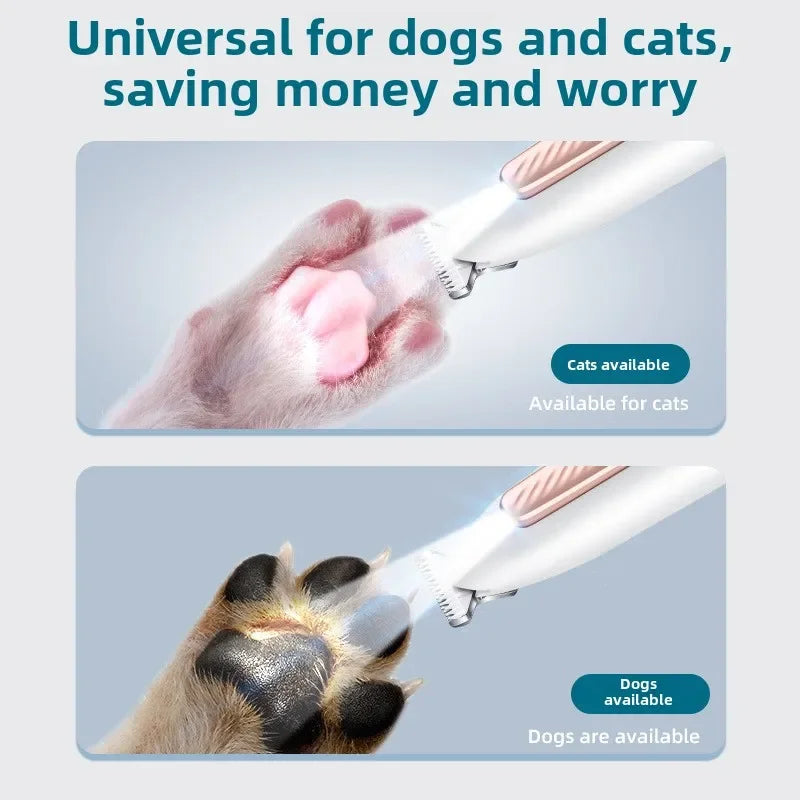 Waterproof Paw Trimmer - Quiet Electric Shaver for Paw Pads and Faces