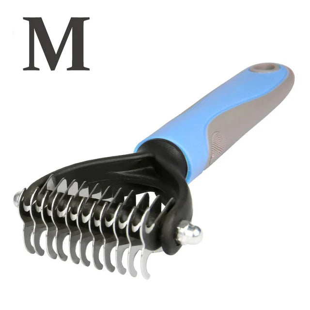 Professional Dog Grooming Brush - Deshedding Comb for Thick Coats