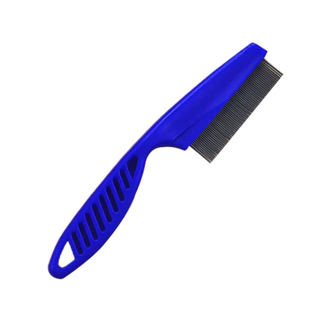 Stainless Steel Flea Comb - Fine Tooth Shedding Comb for Cats and Dogs
