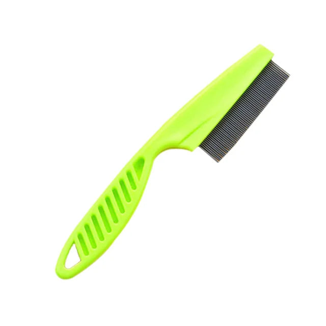 Stainless Steel Flea Comb - Fine Tooth Shedding Comb for Cats and Dogs