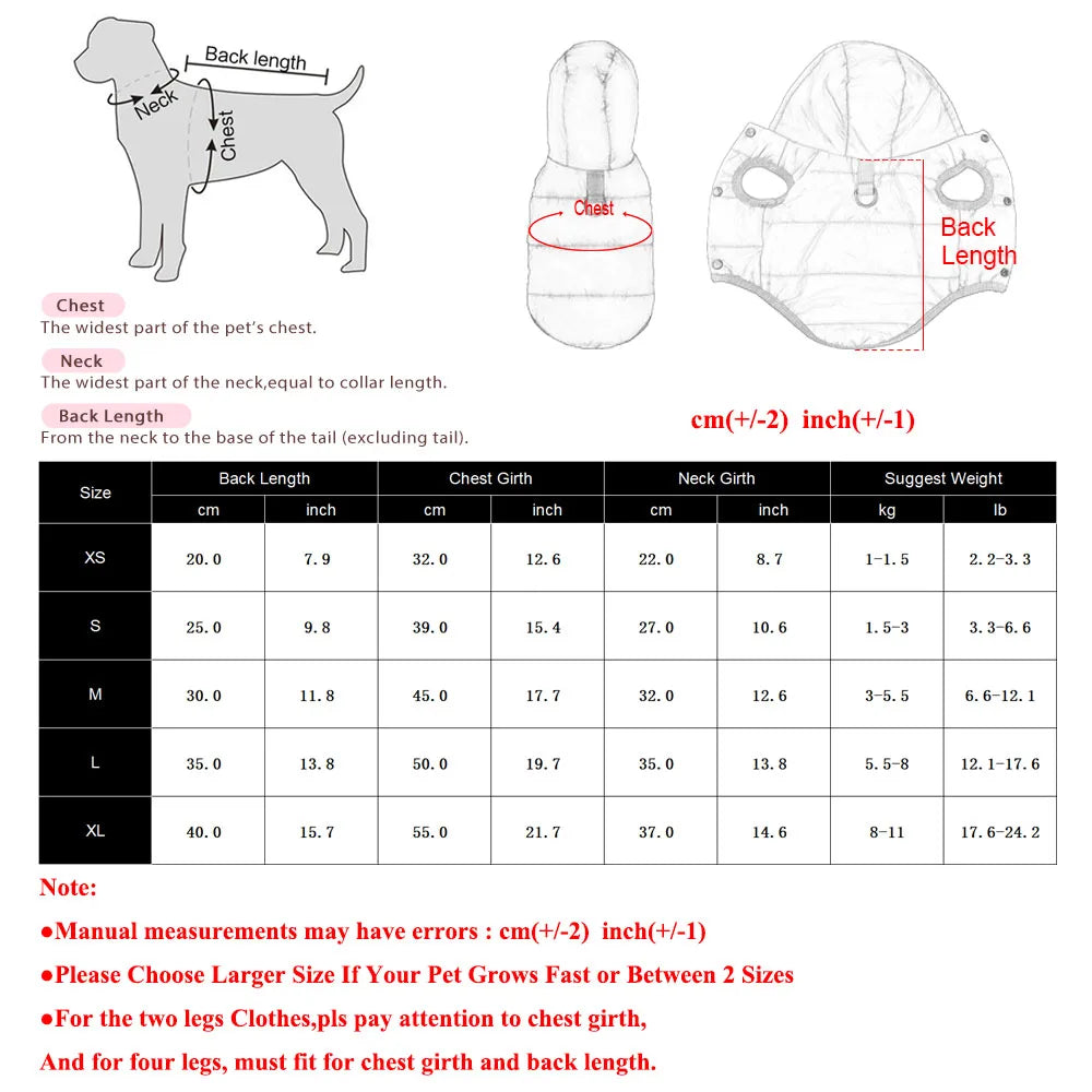 Fleece Pet Hoodie - Windproof Winter Coat for Cats and Small Dogs