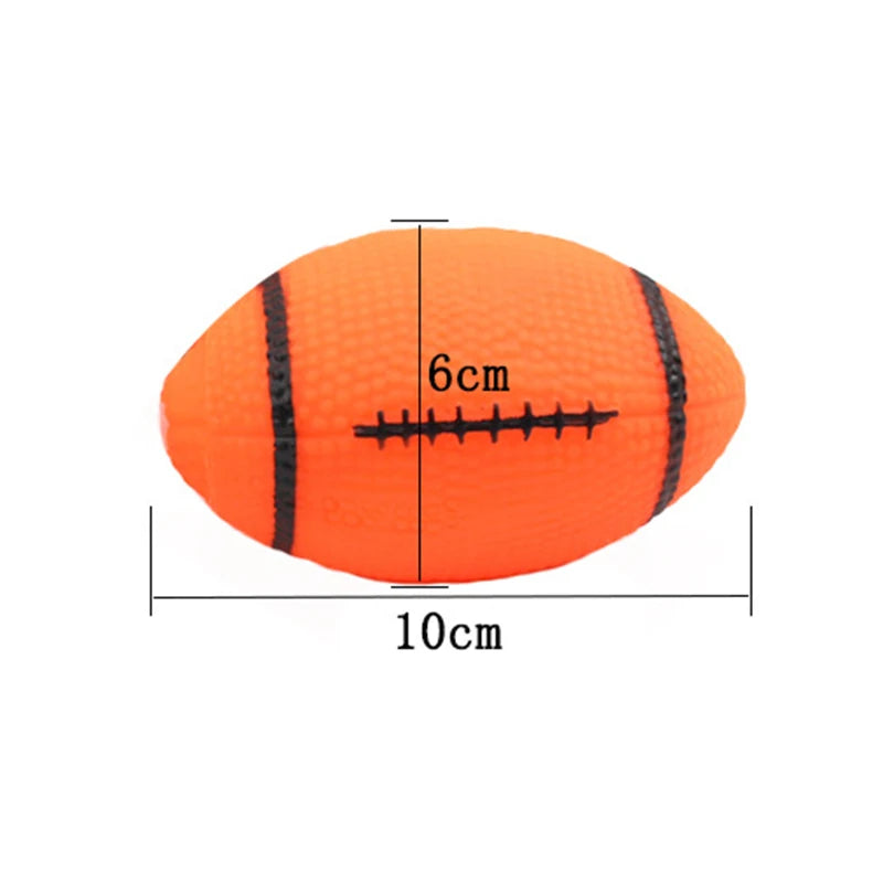 Squeaky Rubber Dog Ball 6cm - Chew and Fetch Toy for Small Dogs