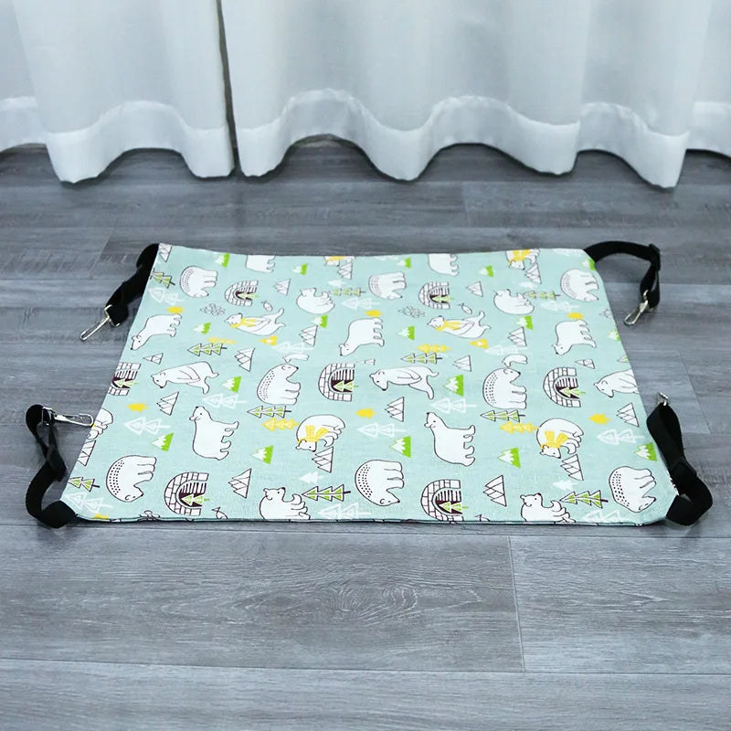 Hanging Cat Cage Hammock - Double-Sided Bed with Adjustable Straps
