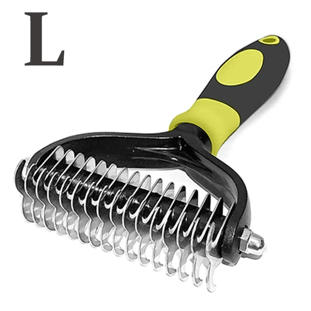 Professional Dog Grooming Brush - Deshedding Comb for Thick Coats