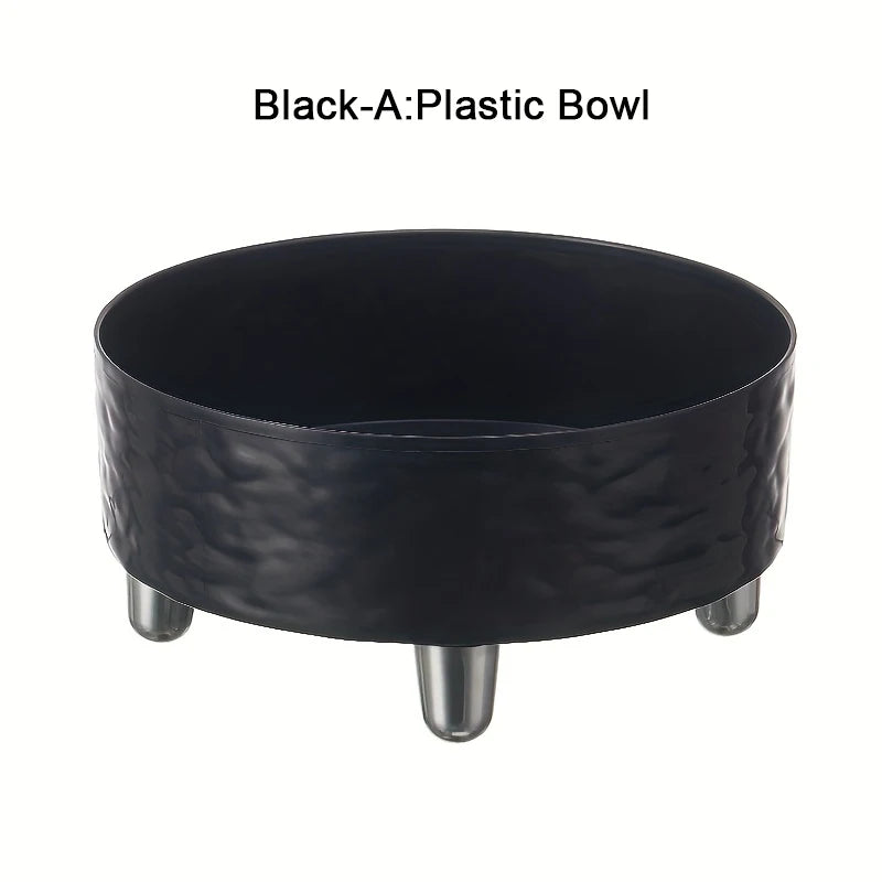 Elevated Stainless Steel Pet Bowl - Anti-Tip Neck Protection Feeder