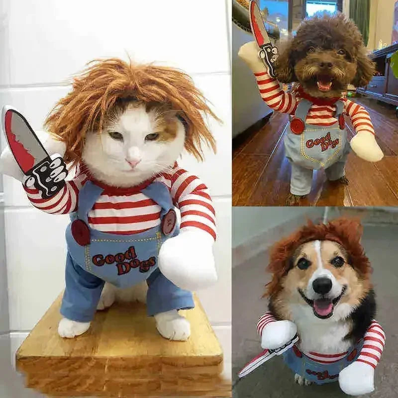 Halloween Pet Costume - Funny Standing Dress-Up Outfit for Dogs and Cats