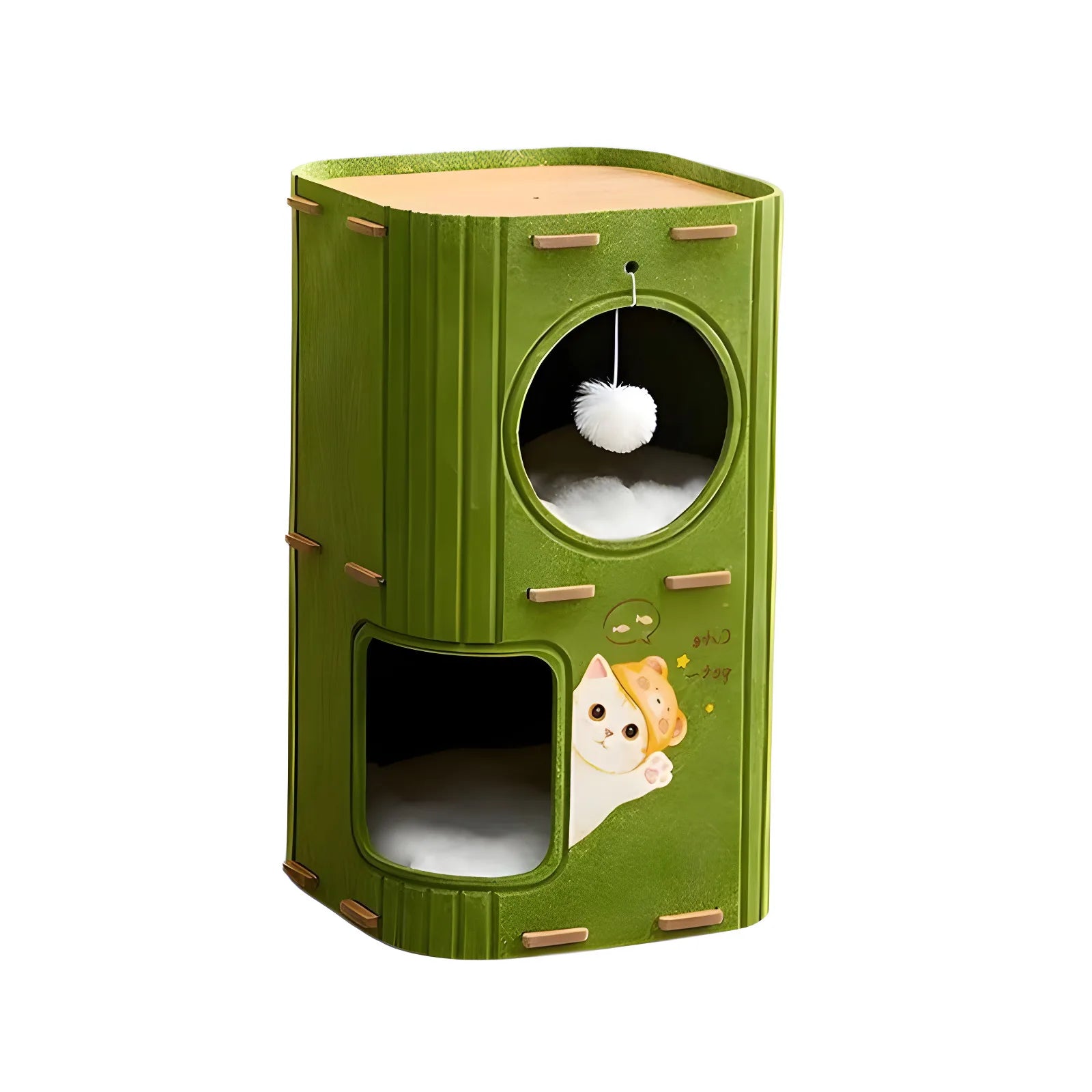 Multi-Layer Cat Climbing Frame - Enclosed Scratch-Resistant Cat Nest