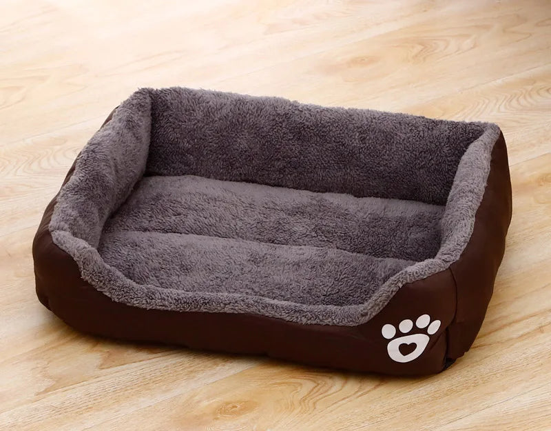 Square Nest Dog Bed - Warm Bolstered Kennel for Small to Plus Size Dogs