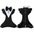 Dog Tuxedo Harness with Bow Tie - Adjustable Wedding Vest