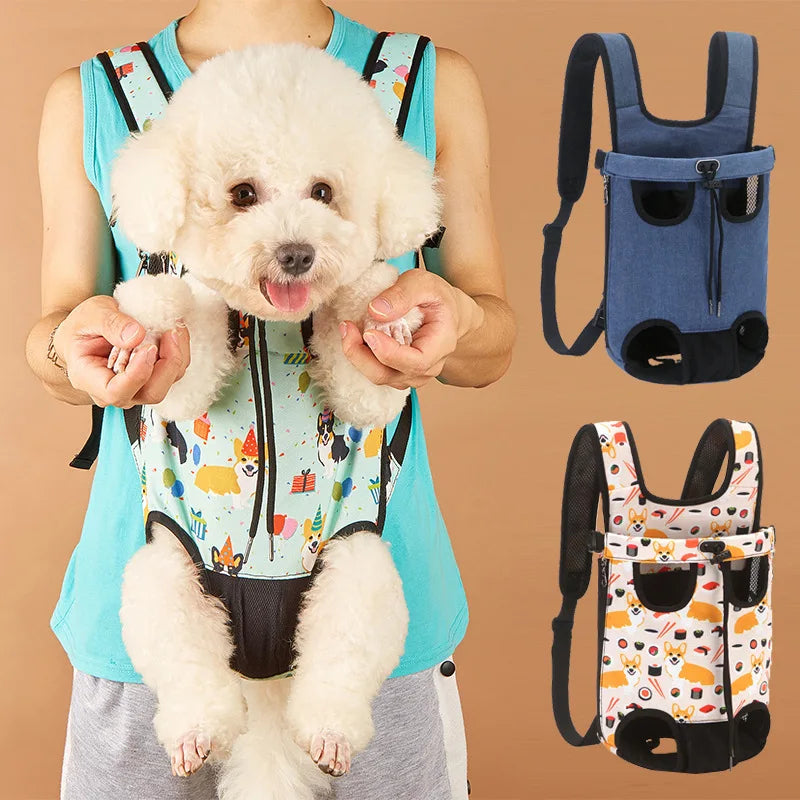 Camouflage Dog Travel Bag - Breathable Mesh Carrier for Puppies