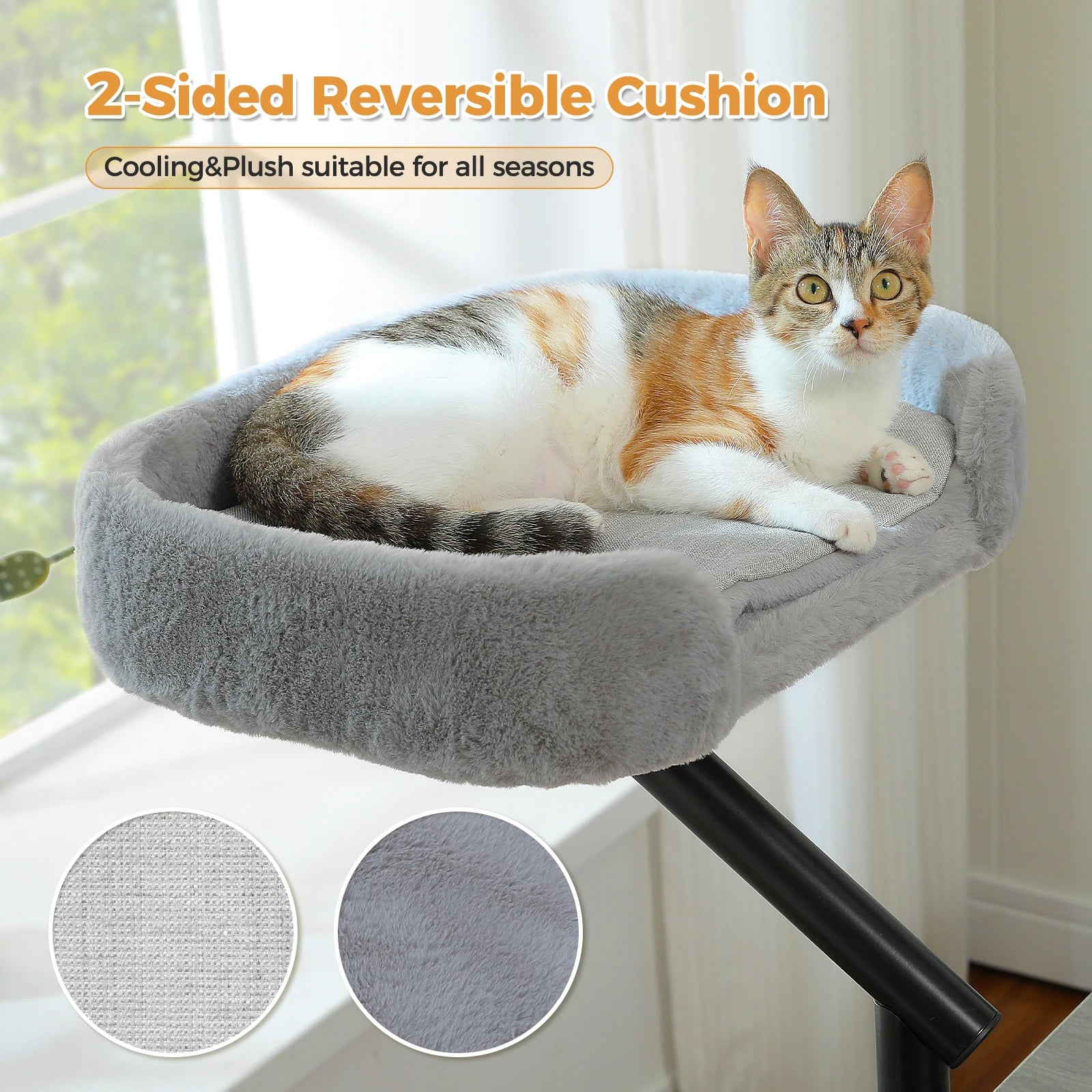 Rotatable Cat Desk Bed - 360 Degree Adjustable Hammock Stand