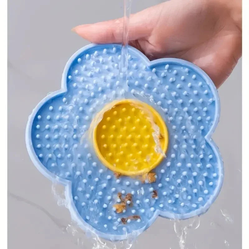 Sunflower Silicone Licking Plate - Slow Treat Mat for Dogs and Cats