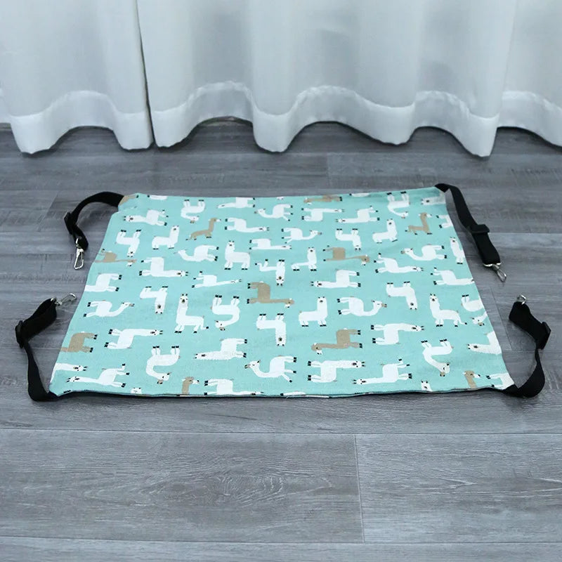 Hanging Cat Cage Hammock - Double-Sided Bed with Adjustable Straps