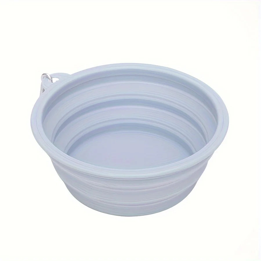 Folding Silicone Dog Bowl - Portable Travel Food and Water Container
