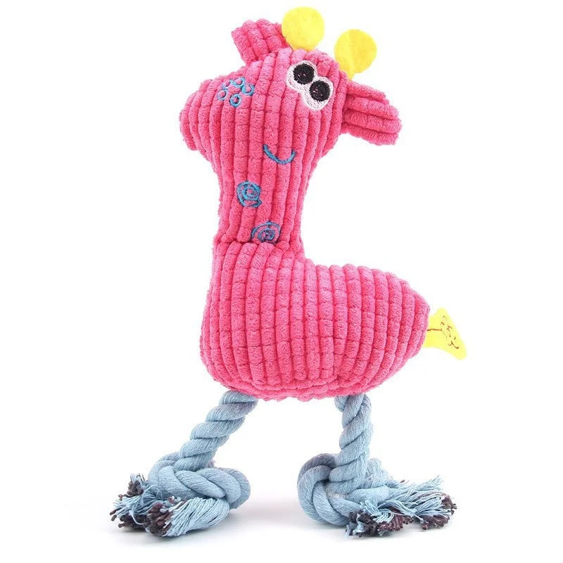 Squeaky Fleece Dog Toy - Soft Indoor Chew for Puppies and Kittens