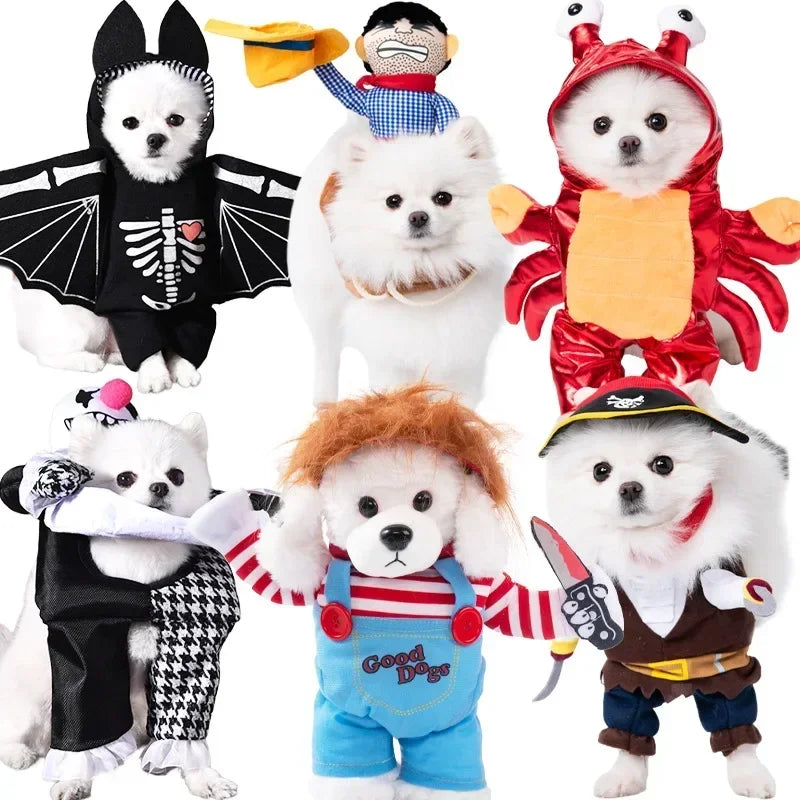 Halloween Pet Costume - Funny Standing Dress-Up Outfit for Dogs and Cats