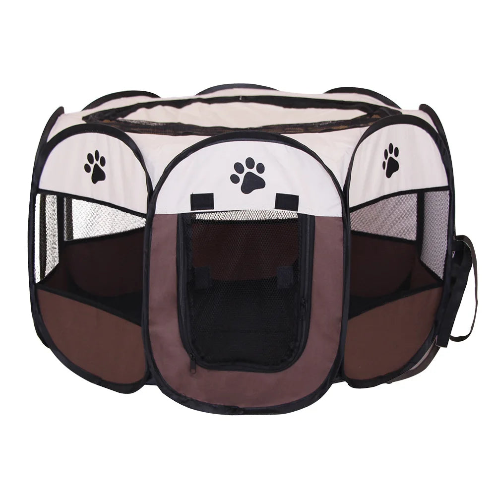 Foldable Pet Tent - Detachable Cat Nest and Dog Enclosure