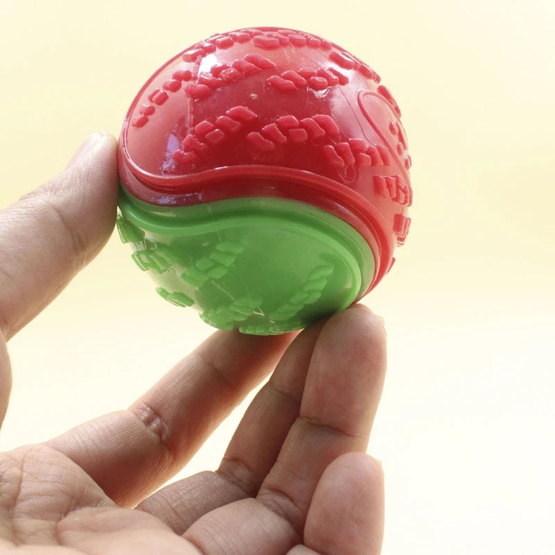 Soft TPR Dog Ball - Squeaky Bite-Resistant Dental Chew Toy