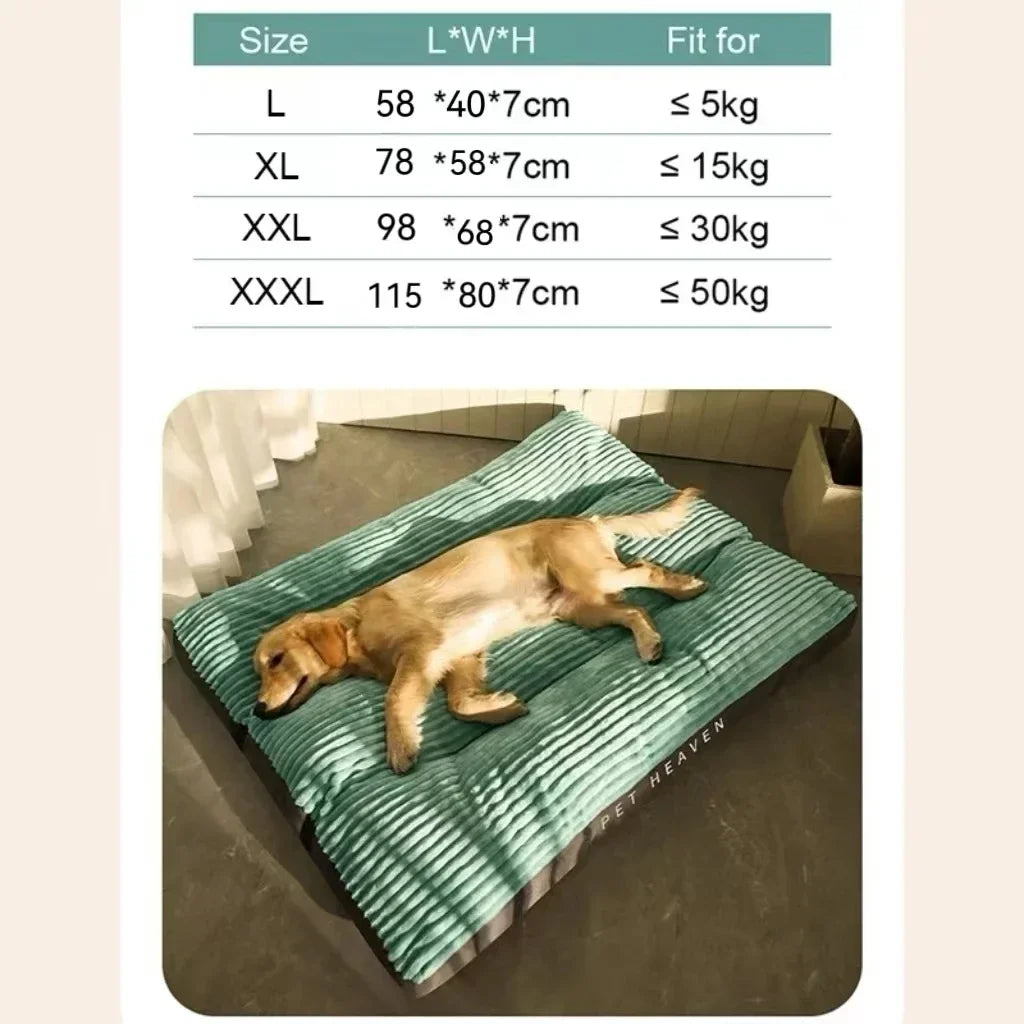 Washable Corduroy Dog Bed - Deep Sleep Cushion for Small to Large Dogs