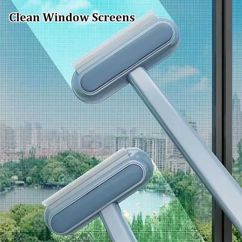 3-in-1 Pet Hair Remover Brush - Long Handle Fur Cleaning Tool