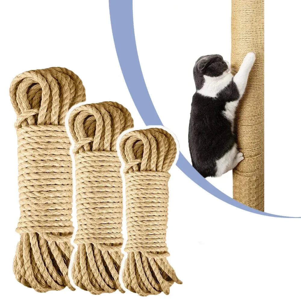 Natural Sisal Cat Scratcher Rope - DIY Scratching Post Replacement