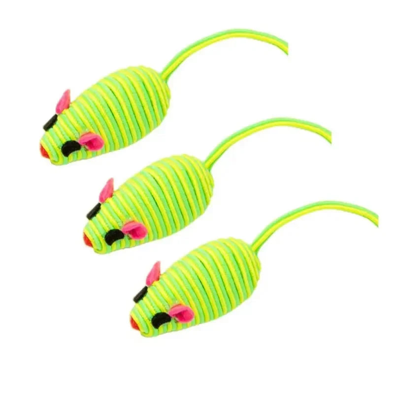 Winding Mouse Cat Toys 3 Pack - Interactive Chase Toys for Kittens