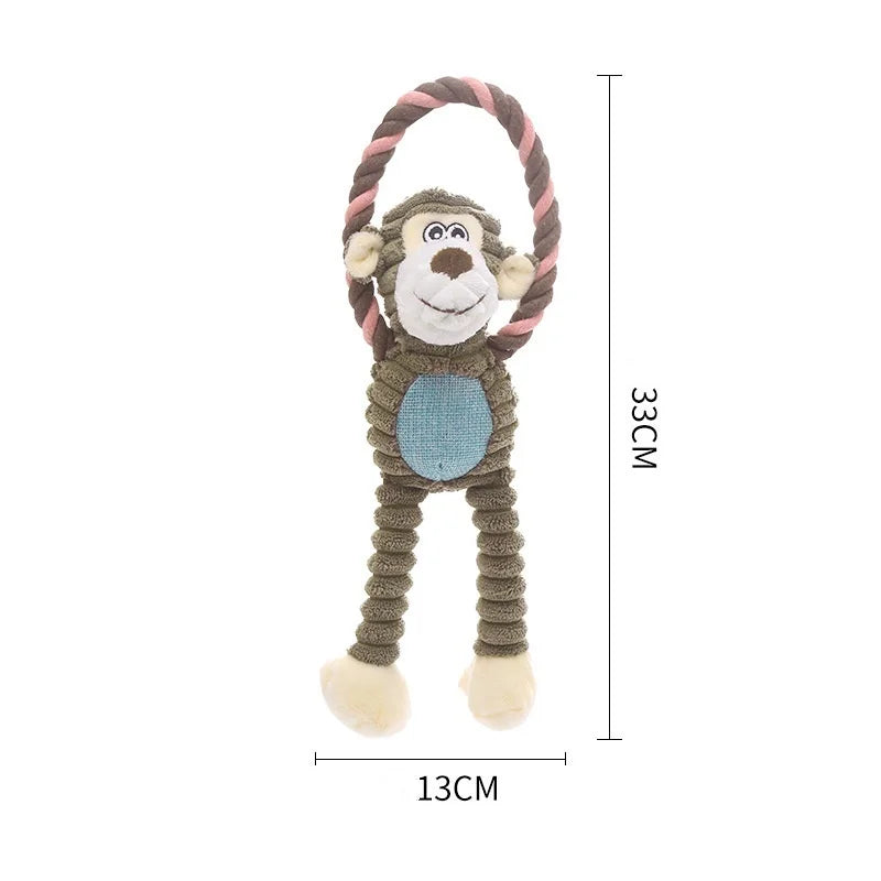 Squeaky Fleece Dog Toy - Soft Indoor Chew for Puppies and Kittens