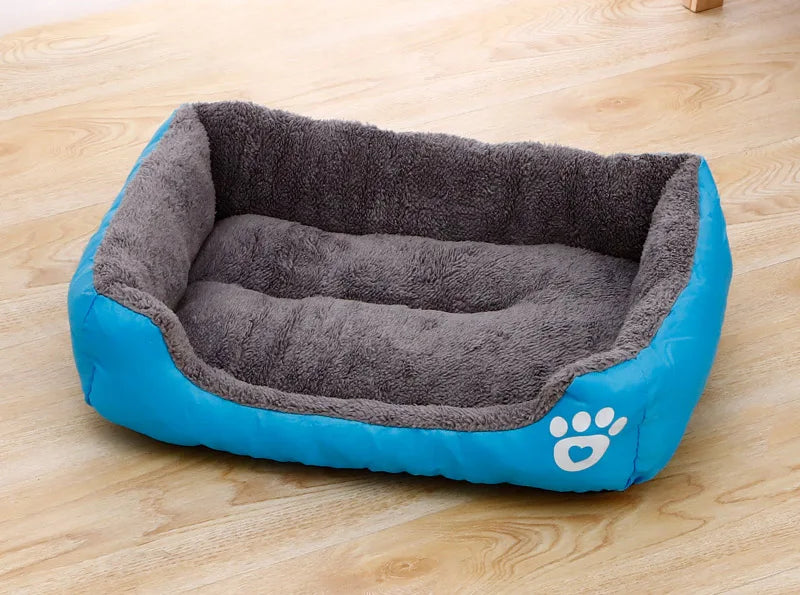 Square Nest Dog Bed - Warm Bolstered Kennel for Small to Plus Size Dogs