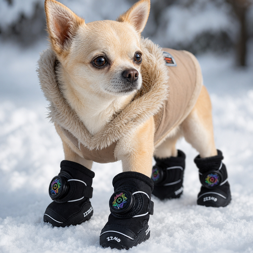 Winter Pet Shoes Dog Snow Boots lifestyle