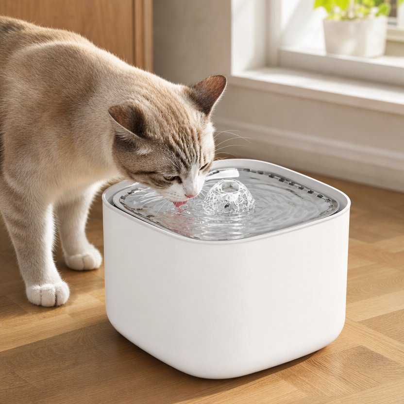 Cat Water Fountain Dispenser lifestyle
