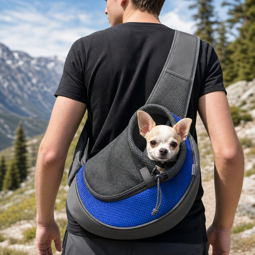 Dog Sling Carrier Backpack lifestyle