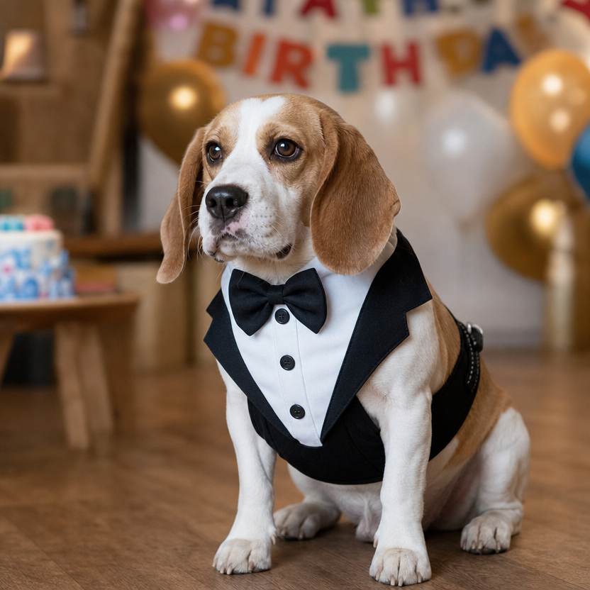 Dog Tuxedo Harness lifestyle