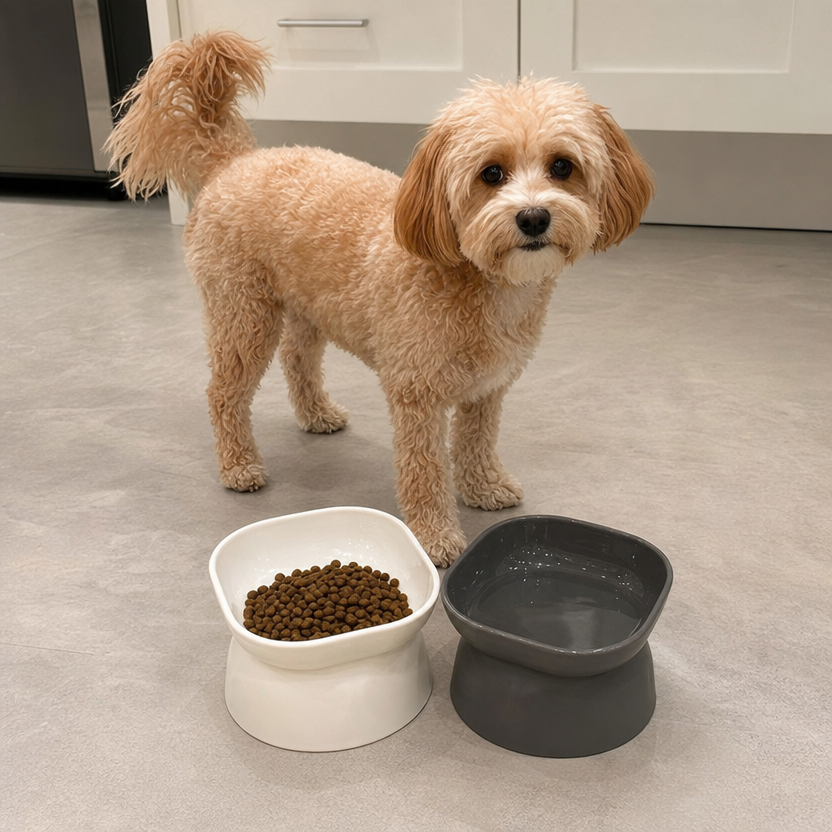 Dual-purpose Cat Dog Food Bowl lifestyle
