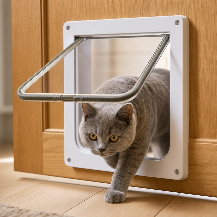 Cat Flap Door Magnetic Lock lifestyle