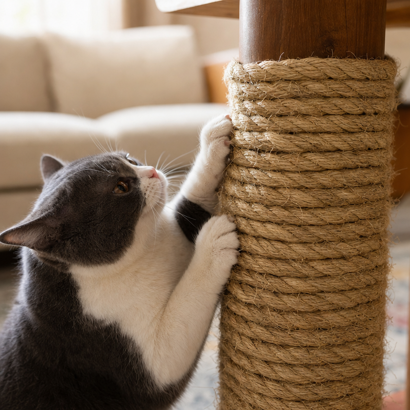 Natural Sisal Rope Scratcher lifestyle