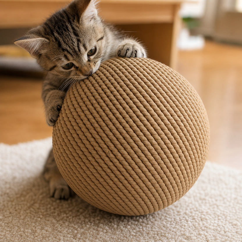 Sisal Cat Scratching Ball Toy lifestyle