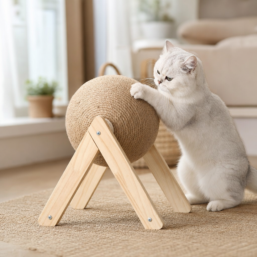 Cat Scratching Ball Toy Sisal Rope lifestyle