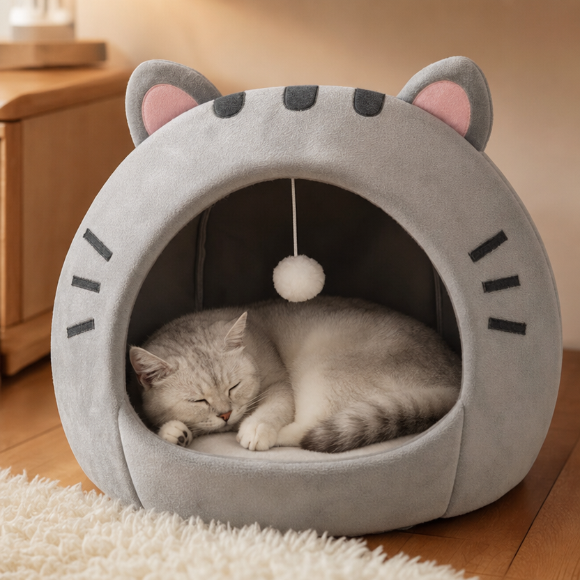 Super Cat Bed Warm Pet House lifestyle