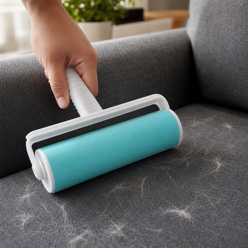Reusable Pet Hair Sticky Roller lifestyle