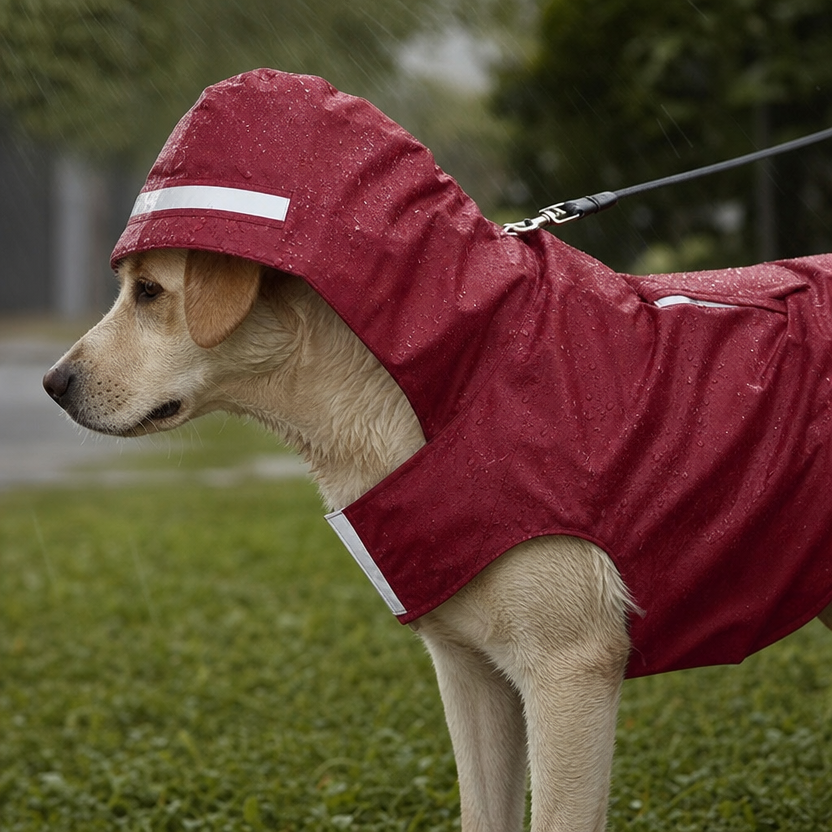 Dog Raincoat Waterproof Hooded Jacket lifestyle