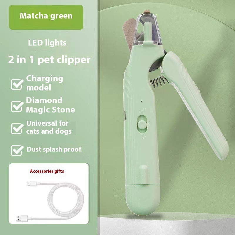 LED Pet Nail Clippers Set - Lit Trimmer for Dogs and Cats